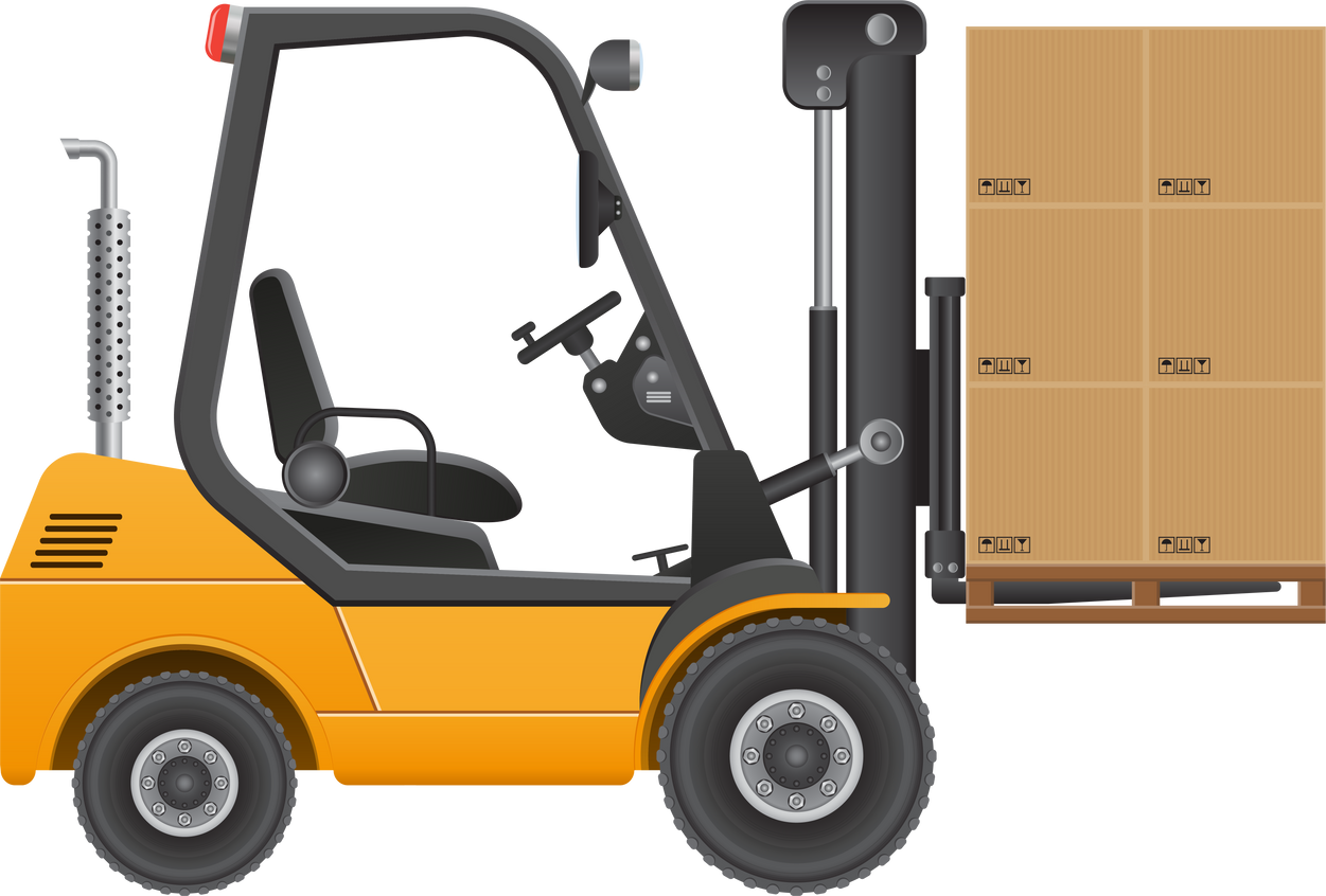 Fork Lift with Boxes